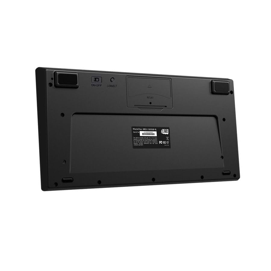 Adesso Wkb 3100Ub Wireless Mini Trackball Keyboard   Compact 87 Key Layout, Built In 800 Dpi Optical Trackball, 24Ghz Rf Wireles