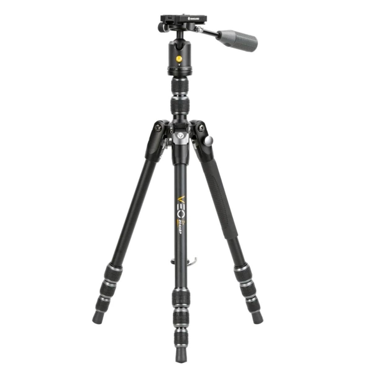 Vanguard Veo3T204Abp Aluminum Travel Tripod With Ball Head, Removeable Pan Handle, And Quick Shoe With Built In Smartphone Holder