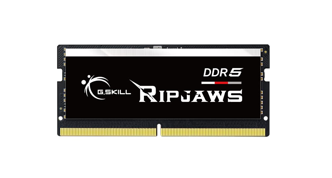 G.SKILL Ripjaws DDR5 SODIMM Series DDR5 RAM 32GB (1x32GB) 4800MT/s CL40393976 1.10V Unbuffered NonECC Notebook/Laptop Memor
