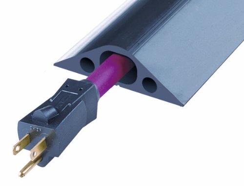 Powerback RFD4-10 Durable Rubber Large Channel Duct Protector, Black, 10 Length