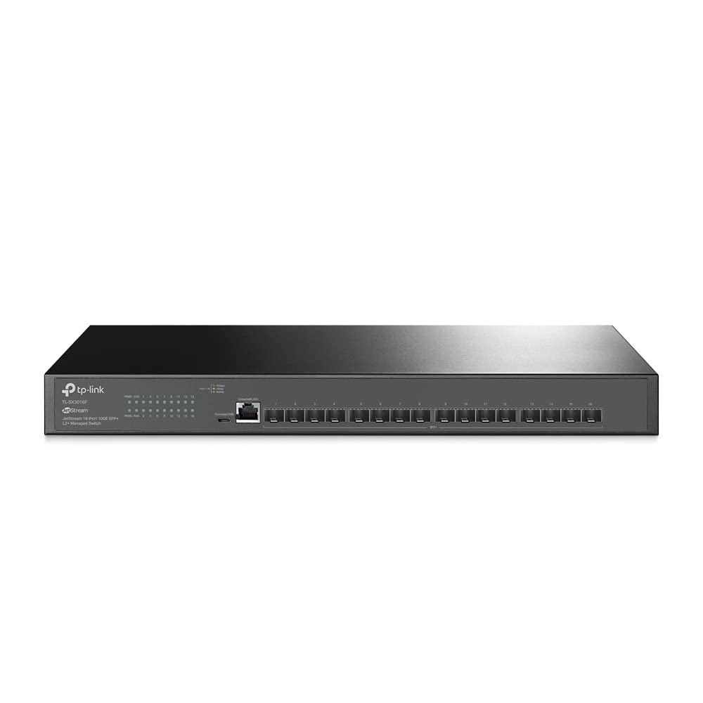 TP-Link TL-SX3016F | 16 Port 10G SFP+ Enterprise Level Switch | L2+ Smart Managed | Omada SDN Integrated | IPv6 | Static Routing