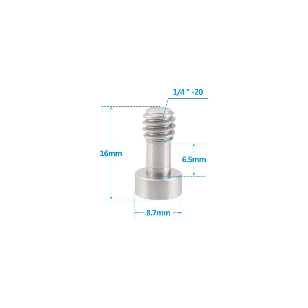 Camvate 1/4-20 Camera Screw Adapter With Hexagon Socket Head For Tripod Baseplate(5 Pieces) - 2550