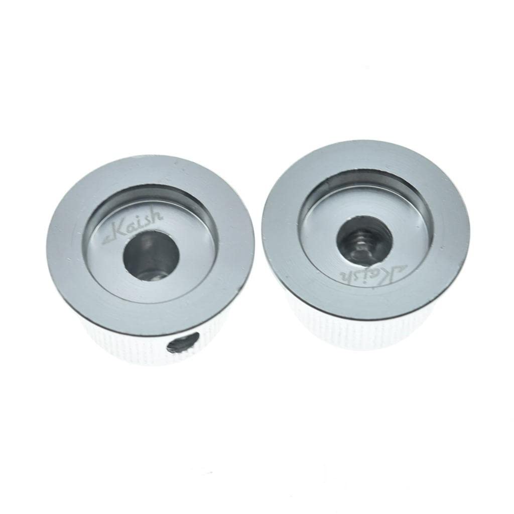 Kaish 4Pcs Aluminium Potentiometer Knobs 1/4 Universal Top Hat Knobs Bell Control Knob With Set Screw For Guitar/Bass/Amps/Pream