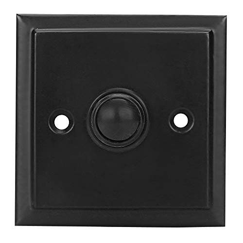 Iron Door Bell Push Button Black Powder Coat Wired Iron Square Door Bell Chime Push Button Black Powder Coat Finish Vintage Deco