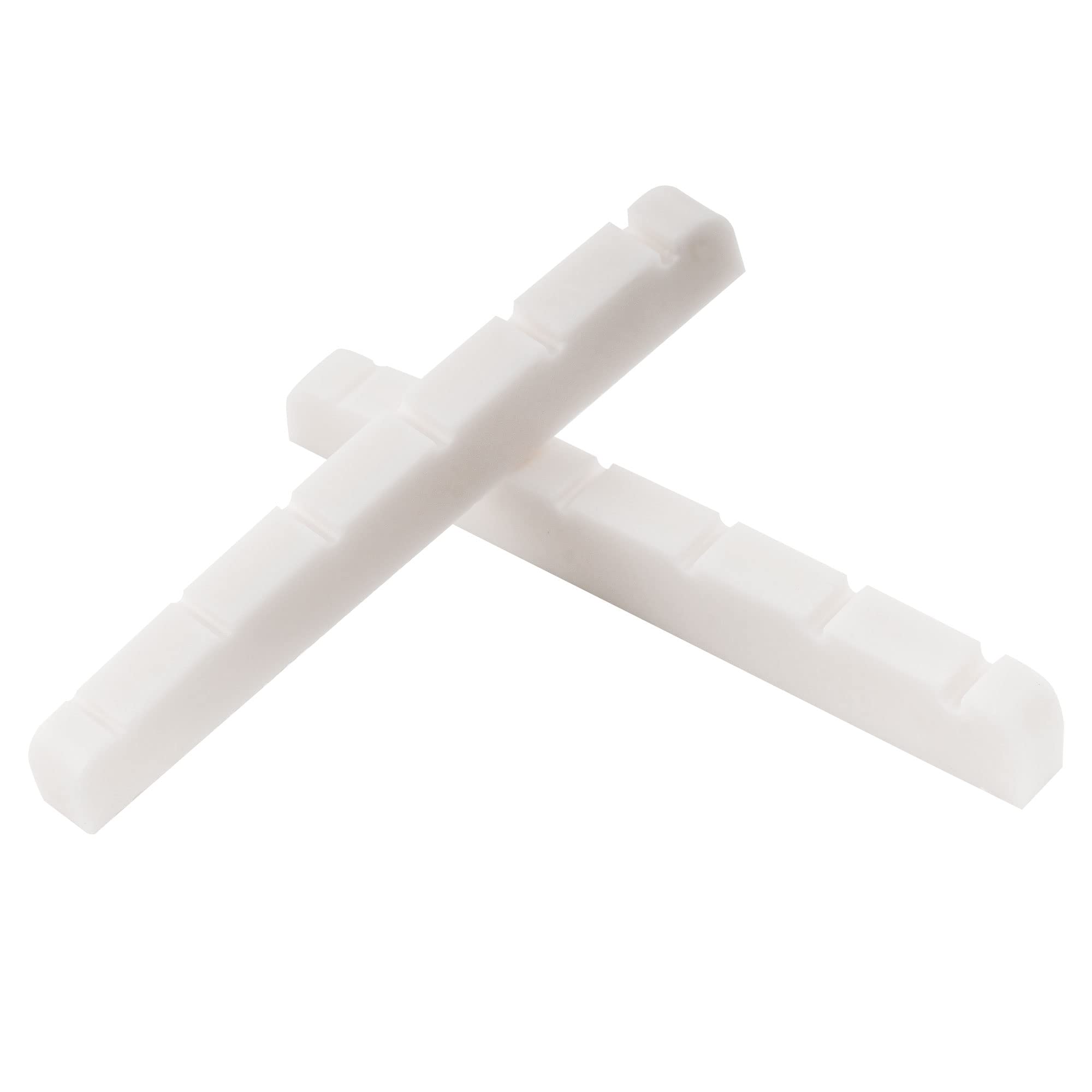 Musiclily Pro Urea Resin Plastic Slotted 42Mm Strat Tele Electric Guitar Nuts Flat Bottom For 6 String Stratocaster/Telecaster G