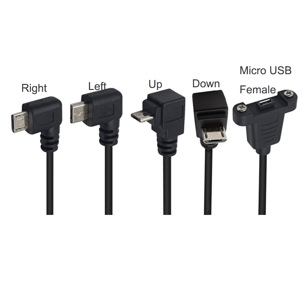 Micro Usb Extended Kework 0.3 Meter Micro Usb Extension Cable, 90 Degree Right Angle Micro ...