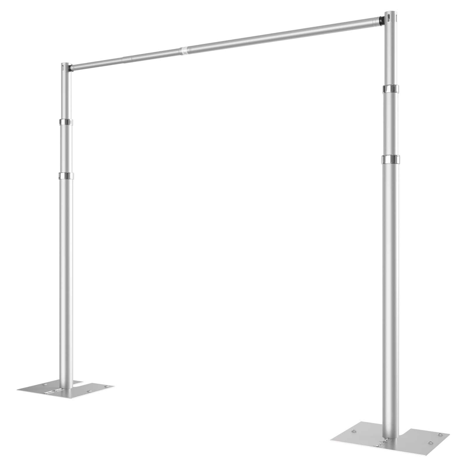 Qoolfoto Pipe And Drape Backdrop Stand, 10X10Ft Heavy Duty Adjustable Backdrop Frame With Metal Base, Background Holder For Part