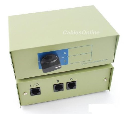 Cablesonline 2 Way A/B Rj45 Metal Rotary Manual Switch Box (Sb 034)