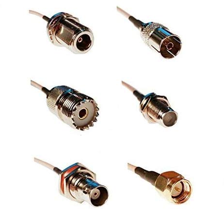 Rtl Sdr Blog Sma Male To Sma M, Bnc F, Type N F, Type F F, Uhf F, Pal F Rg316 20Cm Pigtail Adapters Kit