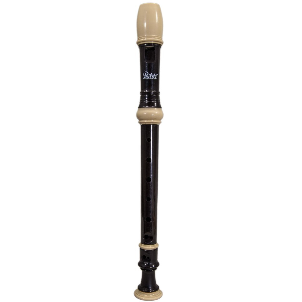 Paititi Soprano Recorder 8 Hole With Cleaning Rod + Carrying Bag, Creamy/Black Color, Key Of C