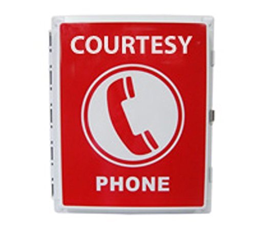 Industrial Wall Phone With Dialpad & Wallplate   Red