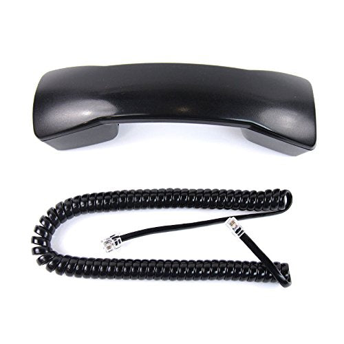 The Voip Lounge Black Handset With Curly Cord For Avaya Partner Euro Series 1 Phone 6 18 18D And 34D And Merlin Magix Series 440