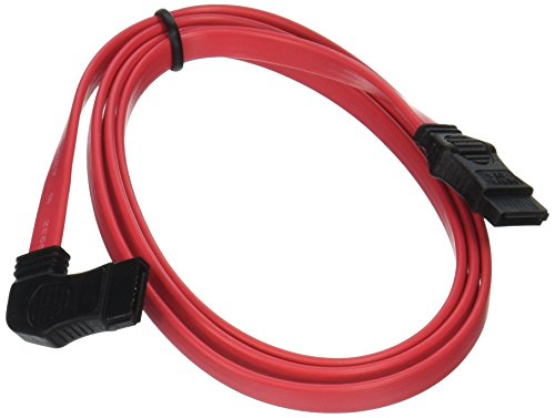 C2G 10187 7 Pin 180   To 90   1 Device Side Serial Ata Cable, Red (3 Feet, 36 Inches)