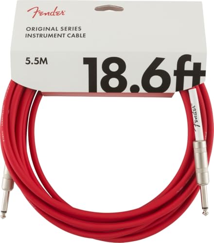 Fender Original Series Instrument Cable, Guitar Cable, Guitar Accessories, Straight/Straight, Fiesta Red, 18.6Ft