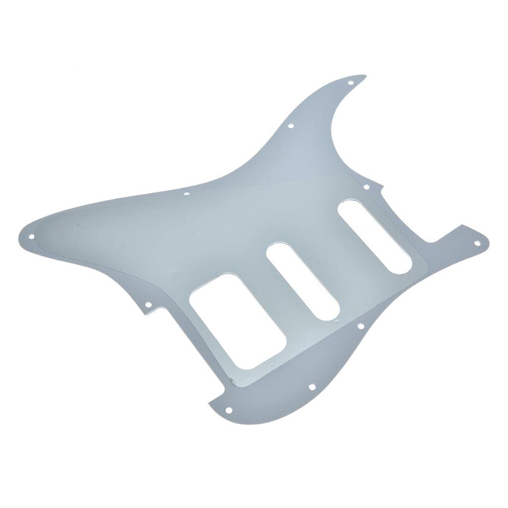 Dopro 11 Hole Strat Hss Guitar Pickguard 2 Screw Humbucking Pickup Mount Fits American Fender Stratocaster White 3 Ply