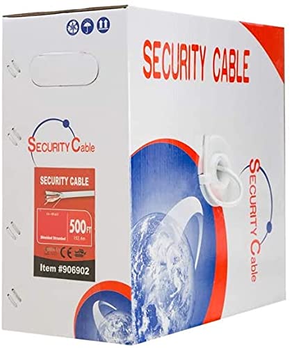 Cables Direct Online Bulk 22/2 Shieleded (Ftp) Solid Conductor Cable 500Ft Fire/Security Burglar Station Wire Security (Shielded