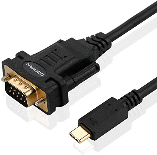 Oikwan Usb Cto Rs232 Db9 Serial Cable Male Converter Adapter With Ftdi Chipset For Windows 11,10, 8.1, 8, 7, Vista, Xp, 2000, Linux And Mac Os X 10.6 (10Ft)