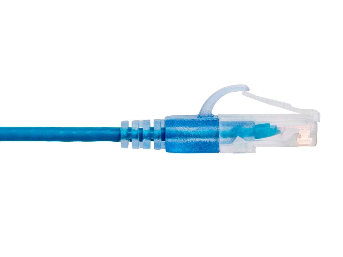 Monoprice Cat6A 30Ft Blue 10 Pk Patch Cable Utp 30Awg 10G Pure Bare Copper Snagless Rj45 Slimrun Series Ethernet Cable