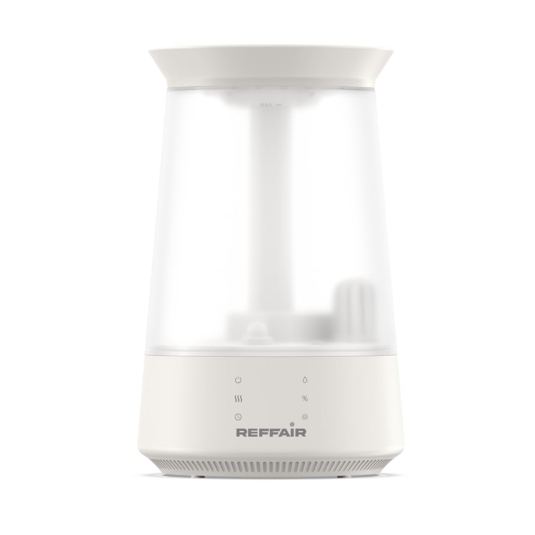Reffair Caligo 900 Ultrasonic Humidifier 6L  Cool & Warm Mist | With Air Purification By Plasma Ions | Large Room Humidifier, R
