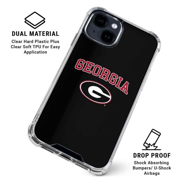Skinit iPhone 14 Clear Phone Case University of Georgia Collegiate Text Design