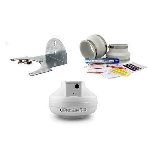 Radonaway Rp260 Radon Fan + 4X6 White Installation Kit + Mounting Bracket