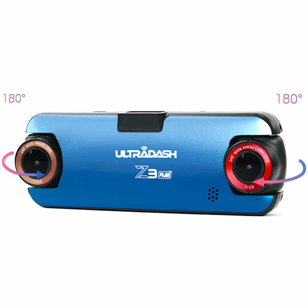 Ultradash Z3+ Commercial Edition + 64Gb Sd Card   Dual Lens Dash Cam+ High Endurance Micro Sd, 2K 1440P, Ir Cabin Lens, 140 Wide