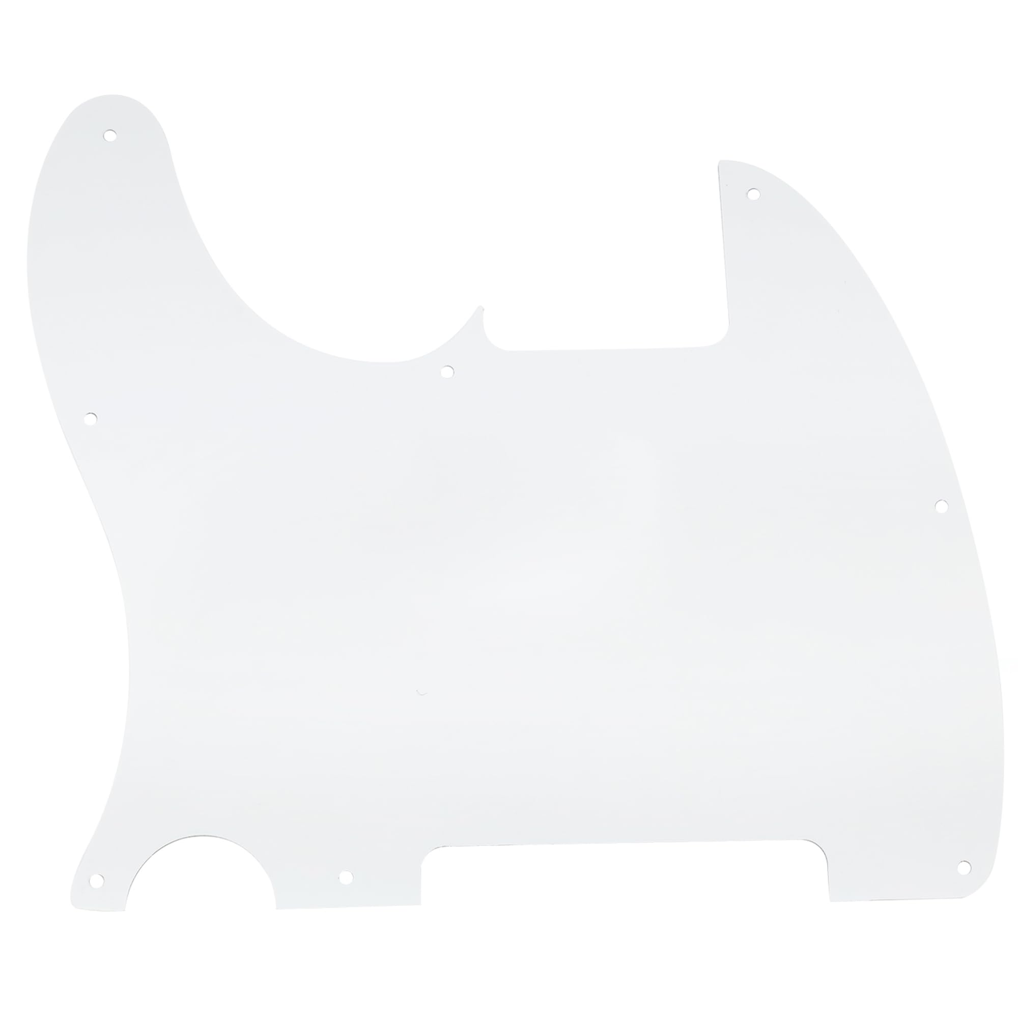 Musiclily 8 Hole Guitar Pickguard Scratch Plate For Fender Usa/Mexican Telecaster Tele Esquire, White 3Ply