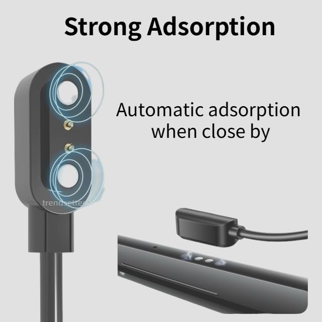 Xininyia Smart Glasses Charger - 2-Pack Magnetic Charging Cable for Model A & B, Compatible Replacement Cord - Black