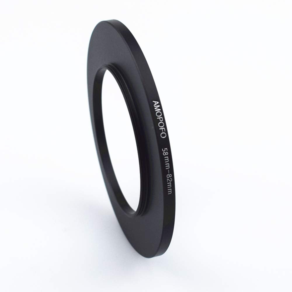 58 82Mm Metal Ring/58Mm To 82Mm Step Up Ring For Filters,Made Of Cnc Machined Space Aluminum With Matte Black Electroplated Finish,Compatible With All 58Mm Camera Lenses & 82Mm Accessories
