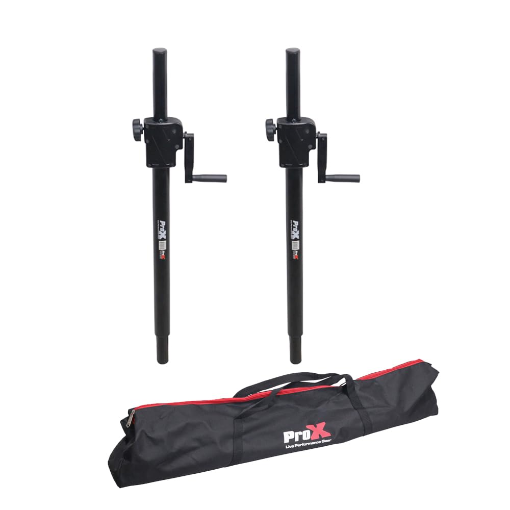 ProX T-SAACX2 PKG Dual Crank System Package Adjustable Speaker-Subwoofer Pole M20 1-3/8' diameter - from 34'-52'