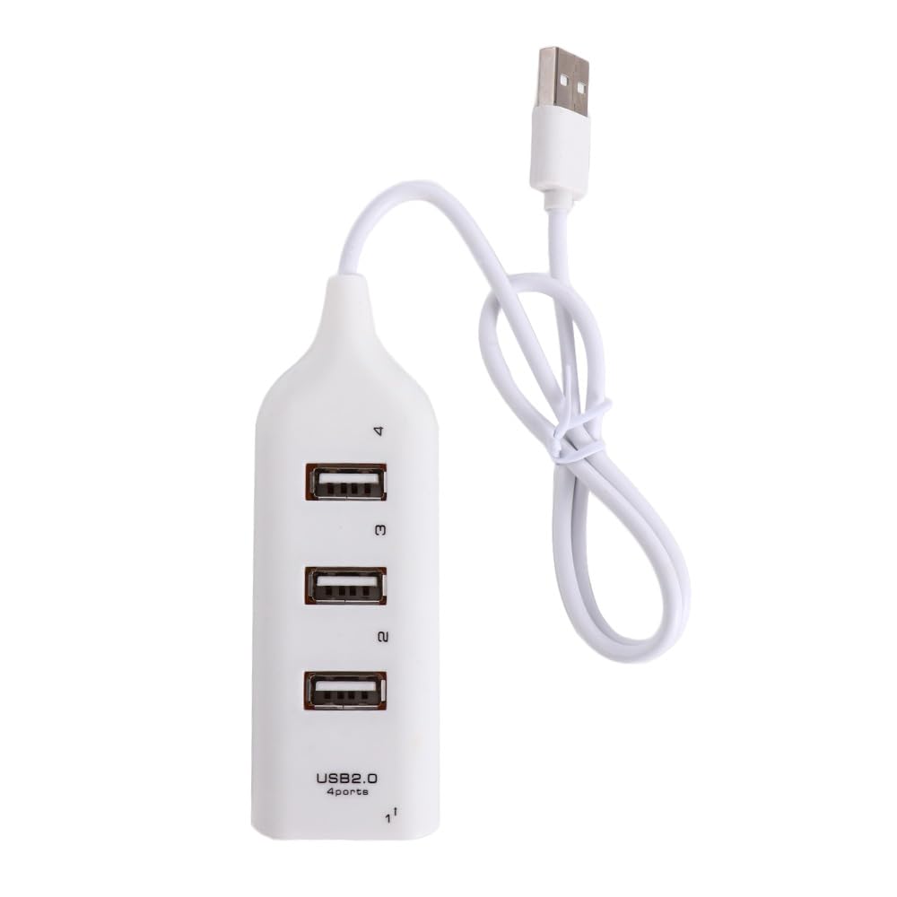 Vctitil 2Pcs 4 Port Usb 2.0 Hub Mini 4 Port Power Adapter Usb Splitter Computer Accessories 4 Port Notebook Receiver Multiple Ex