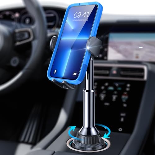 Lisen Cup Holder Phone Mount For Car No Shaking Cup Phone Holder For Car Rock Solid Car Phone Holder Mount For Cars, Trucks, Suv