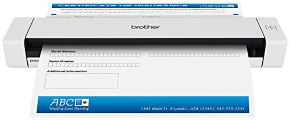 Brother Mobile Color Page Scanner, Ds 620, Fast Scanning Speeds, Compact And Lightweight, Compatible With Br Receipts, Black