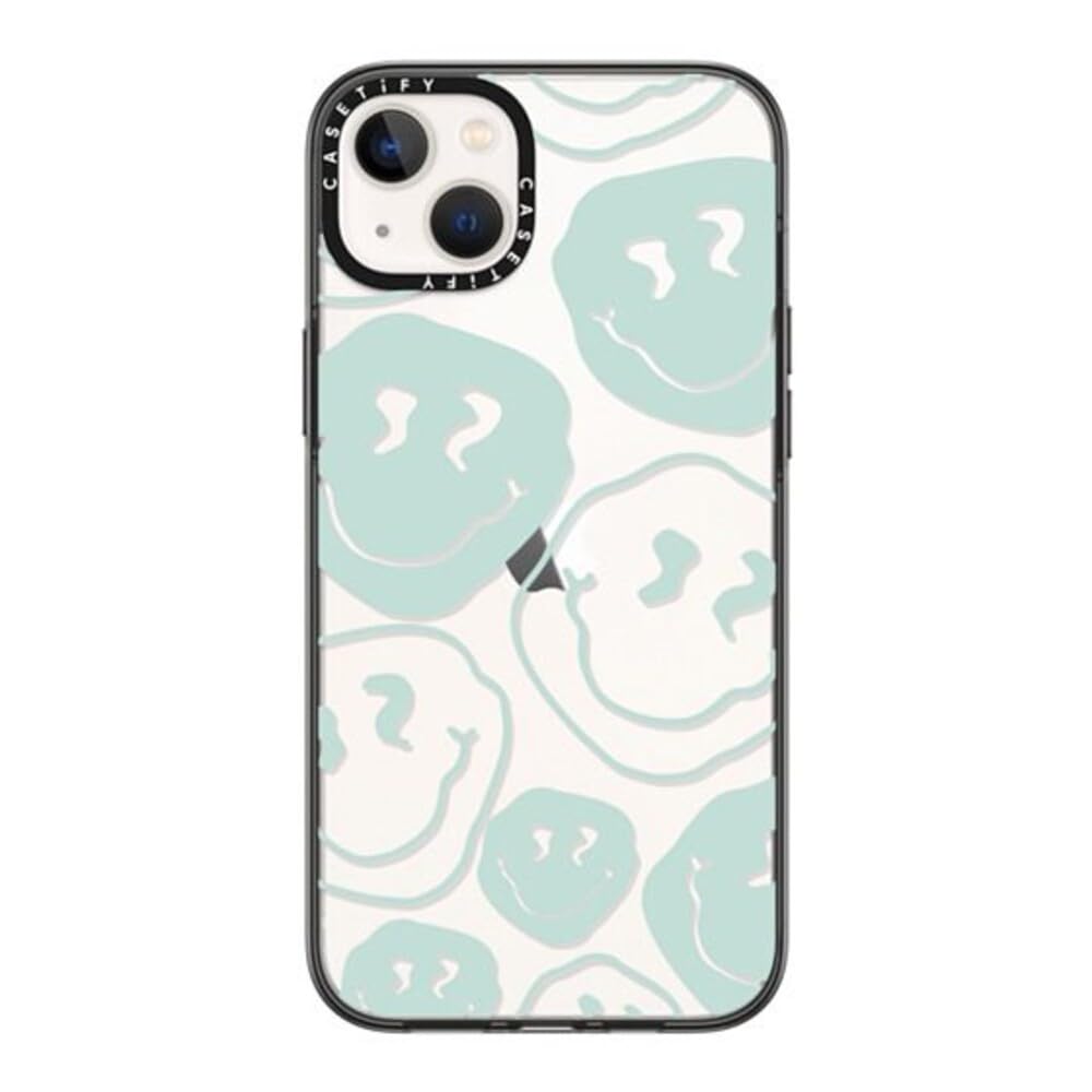 Casetify Compact Iphone 14 Plus Case [2X Military Grade Drop Tested / 4Ft Drop Protection]   Aqua Transparent   Clear Black