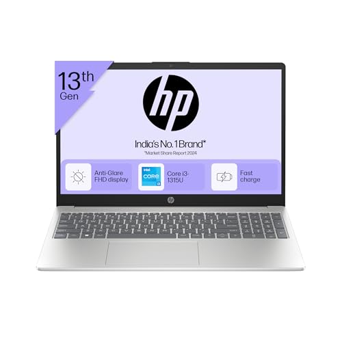 Hp 15, 13Th Gen Intel Core I31315U, 8Gb Ddr4, 512Gb Ssd, (Win 11, Office 21, Grey, 1.59Kg), AntiGlare, MicroEdge,15.6Inch(39