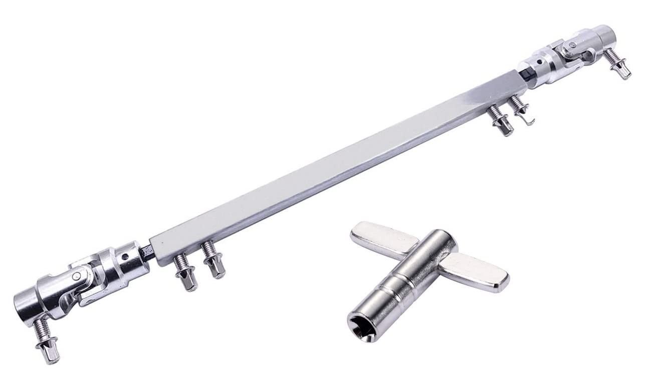 Tuoren Double Kick Drum Pedal Drive Shaft Steel Bass Drum Pedal Linkage Connector Arm For Drum Kit Percussion Instrument Parts E