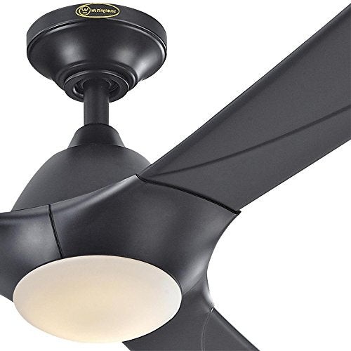 Westinghouse Lighting 7204200 Techno Ii 72 Inch Black Indoor Dc Motor Ceiling Fan, Dimmable Led Light Kit With Opal Frosted Glas
