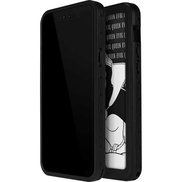 Skinit Waterproof Phone Case For Iphone 13 Mini   Officially Licensed Disney Evil Queen Black And White Design