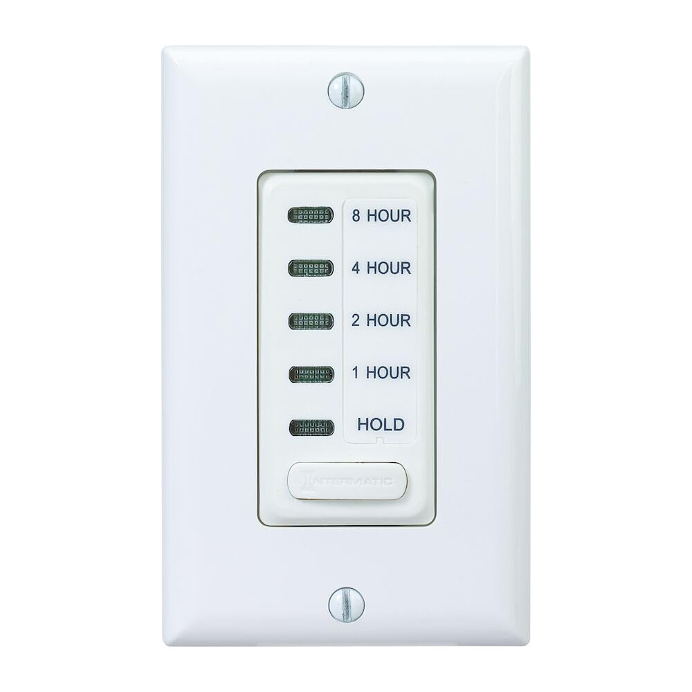 Intermatic Electronic Countdown Timer for Whole House Fans  EI220W11/2/4/8 Hour with Hold Mode, SPST, 120 VAC, 60 Hz, 15 Amp,