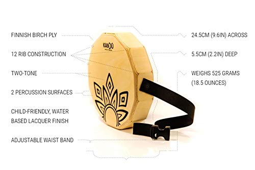 Ktk  The First Handcrafted, Hand Drum Percussion, Two Sound Caj  N Body Snare, Portable Cajon By Kandu (Sahara Yellow)