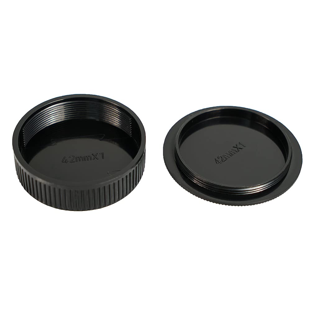 Niyi 2Sets Camera Body Cap And Lens Rear Cap, Compatible With M42(42Mm) Screw Mount Camera Rear Lens Protector Cover And Body Pr