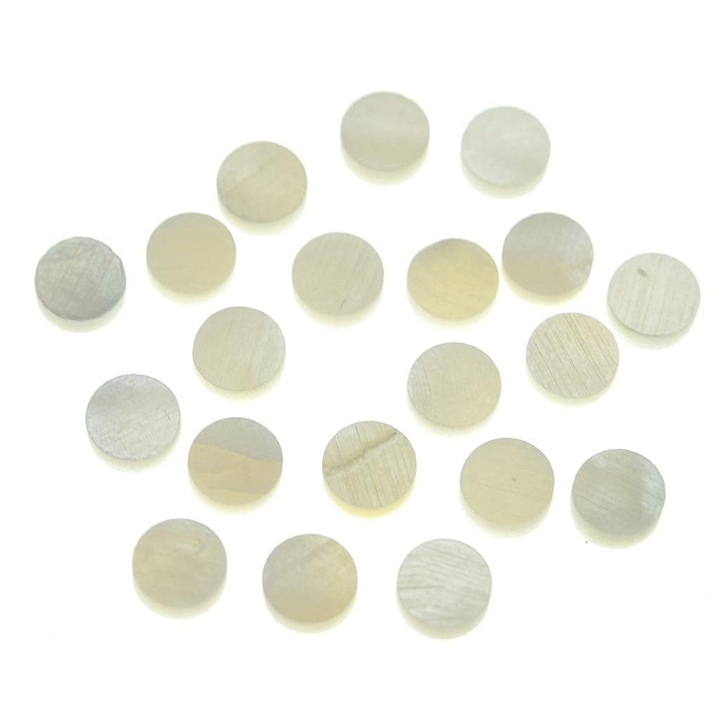 Dopro 20Pcs 5X2Mm Natural White Mother Of Pearl Shell Inlay Fingerboard Fretboard Dots For Guitar Bass Ukulele Banjo