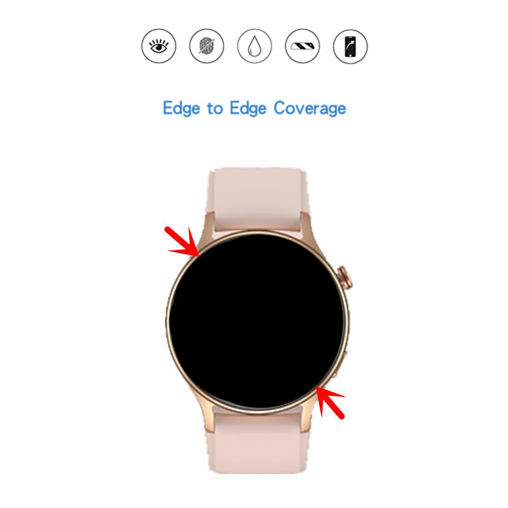 Mihence Screen Protector For Ar-01 / Gtx18 Smart Watch, Tpu Hd Protective Film Compatible For Fitpolo 1.3'' Smartwatch/Compatibl