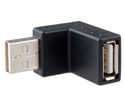 Optimal Shop Downward Right Angle Usb 2.0 A Male To A Female Adapter (Black)