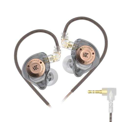 Concept Kart Kz Edx Pro X Wired Iem Without Mic, 10Mm SuperLinear Dynamic Driver InEar Monitor, Detachable Cable Design Earpho