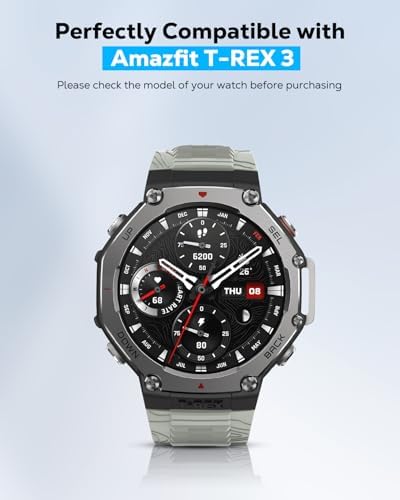 Astorgos Sport Band Compatible With Amazfit T-Rex 3 Smart Watch, Soft Silicone Replacement Watch Strap With A Screwdriver For Me
