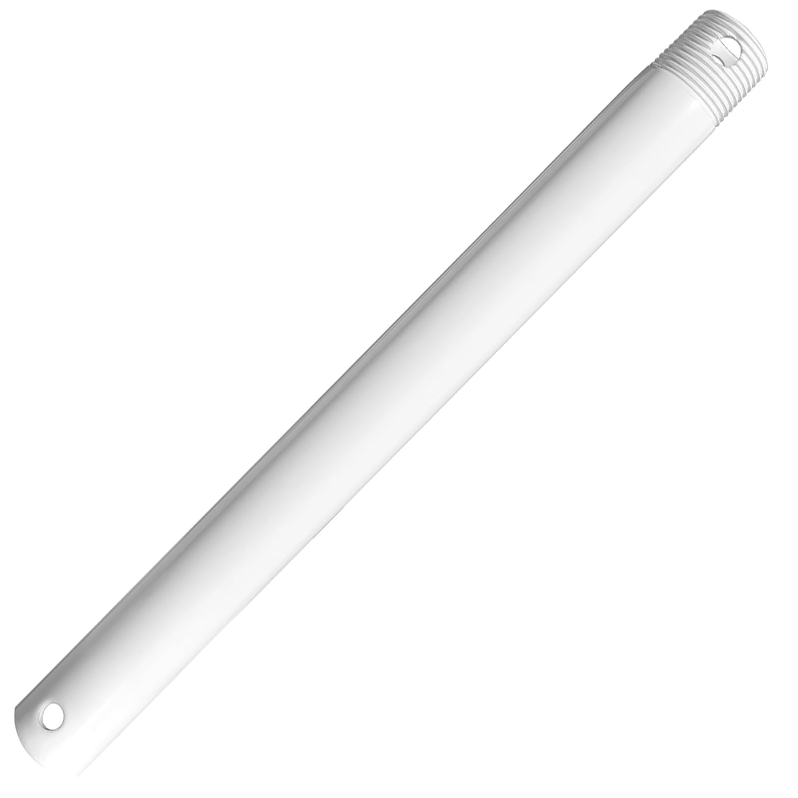 12 Inch Ceiling Fan Downrod Threaded, 1 Inch Outer Diameter Matte White Ceiling Fan Extension Rod (With Threads),Down Rods Compa