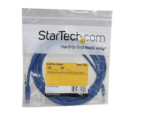 Startech.Com Cat5E Ethernet Cable   10 Ft   Blue   Patch Cable   Molded Cat5E Cable   Network Cable   Ethernet Cord   Cat 5E Cab