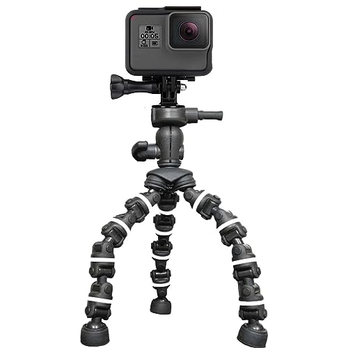 Bower Bendi Pod   8Inch Tripod With Flexible Legs | Quick Camera Release | 360 Rotation For Perfect Shots | Lightweight & Portab