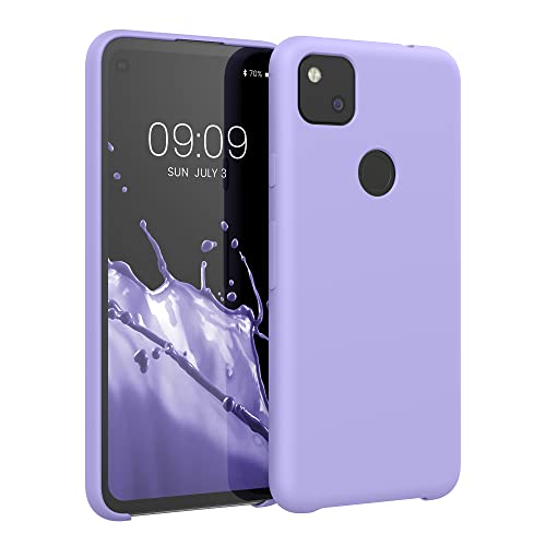 Kwmobile Case Compatible With Google Pixel 4A Case   Tpu Silicone Phone Cover With Soft Finish   Lavender